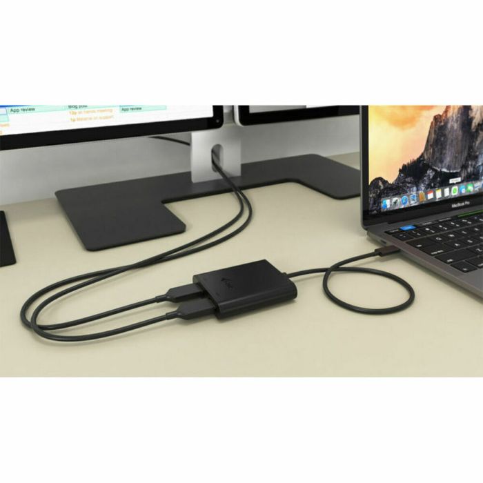 Cable USB-C a HDMI i-Tec C31DUAL Negro 4K Ultra HD 4