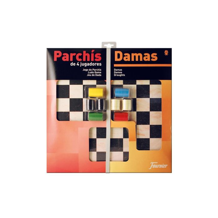 Parchis Con Damas Tablero Grande 4 Jugadores 41x40X4,5 cm 1