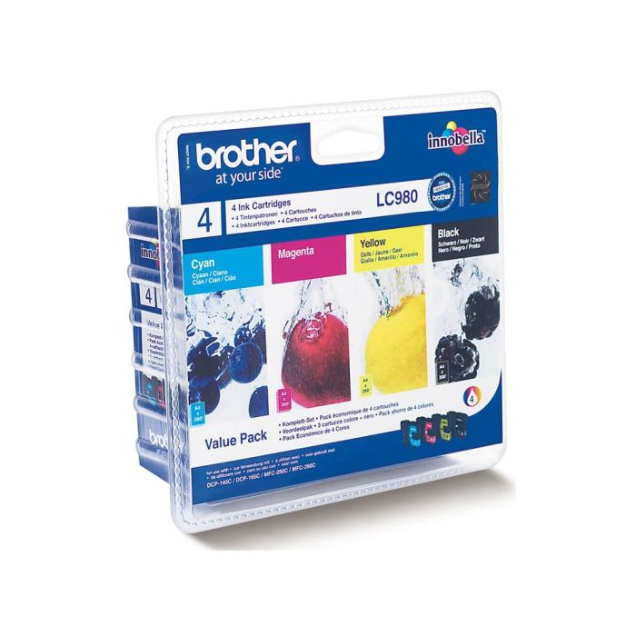 Cartucho de Tinta Original (pack de 4) Brother LC-980VALBP Negro 1