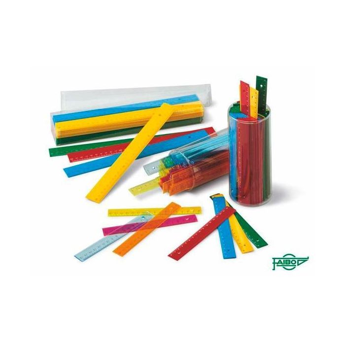 Faibo Regla Escolar 15 cm Bote 100 Ud C-Surtidos Faibo Regla Escolar 15 cm Bote 100 Ud C-Surtidos
