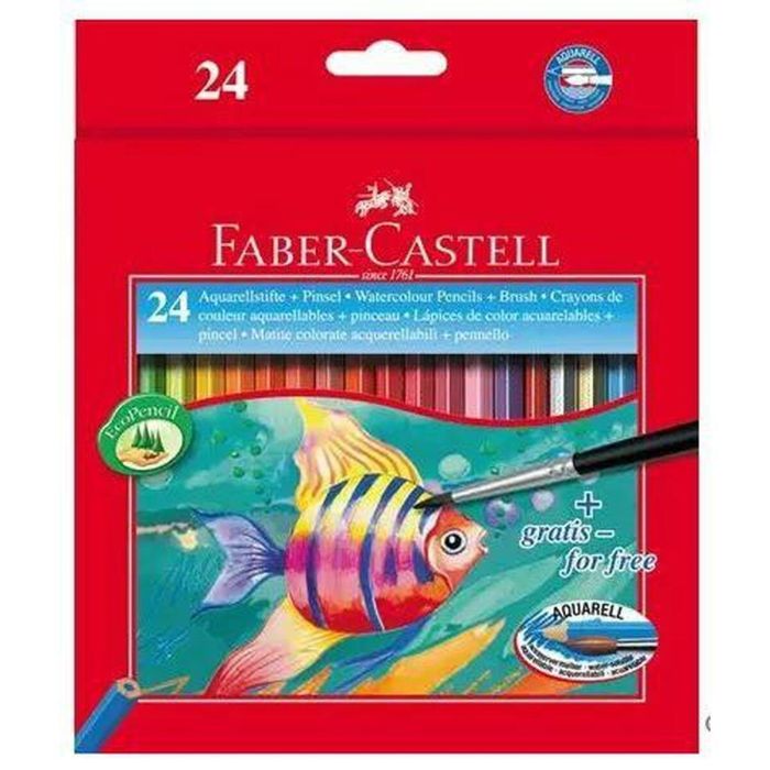Lápices de Colores Acuarelables Faber-Castell Multicolor 3 Piezas 1 Lápices de Colores Acuarelables Faber-Castell Multicolor 3 Piezas 1