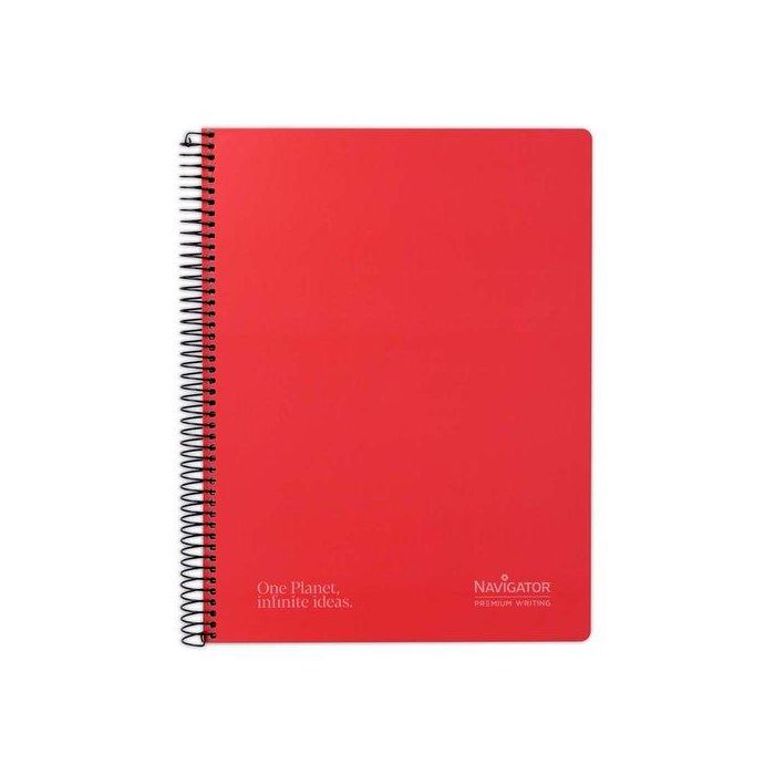 Bloc Navigator Tapa Extra A4 80H Cuadric.4X4 80G Rojo (Set de 5)