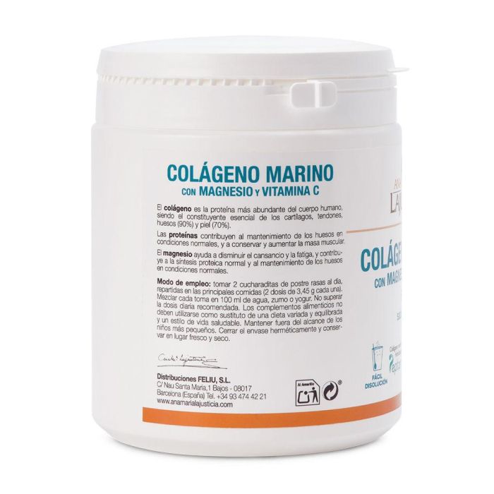 ANA MARIA LAJUSTICIA Colágeno Marino con Magnesio y Vitamina C Sabor Sandía 350 Gr 1 ANA MARIA LAJUSTICIA Colágeno Marino con Magnesio y Vitamina C Sabor Sandía 350 Gr 1