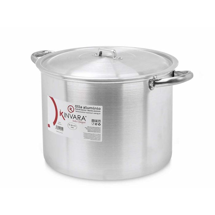 Olla de Aluminio Kinvara 30 cm 15 L - Apta para Gas, Horno y Lavavajillas (4 Unidades) 1 Olla de Aluminio Kinvara 30 cm 15 L - Apta para Gas, Horno y Lavavajillas (4 Unidades) 1