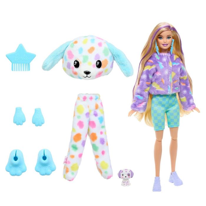 Barbie HRK41 Muñeca Cutie Reveal Colección Sueños de Colores Dálmata, con Disfraz, Mascota y Accesorios Sorpresa 1 Barbie HRK41 Muñeca Cutie Reveal Colección Sueños de Colores Dálmata, con Disfraz, Mascota y Accesorios Sorpresa 1