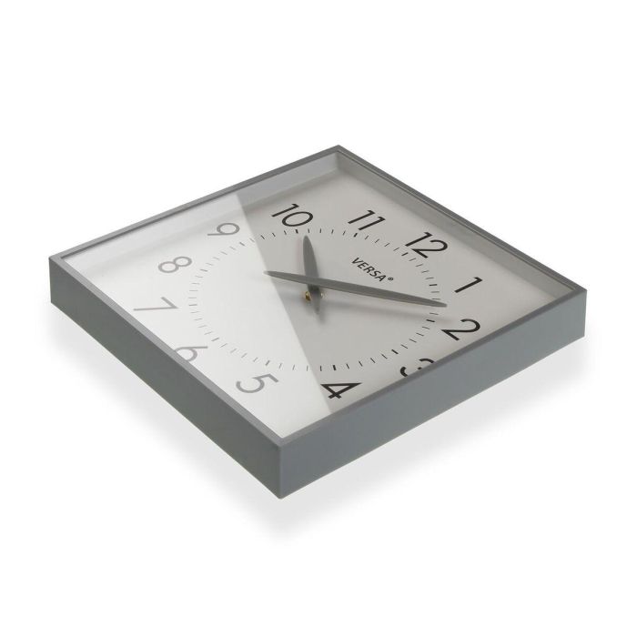 Reloj de Pared Versa Gris Plástico 4,1 X 28,3 X 28,3 CM 2 Reloj de Pared Versa Gris Plástico 4,1 X 28,3 X 28,3 CM 2