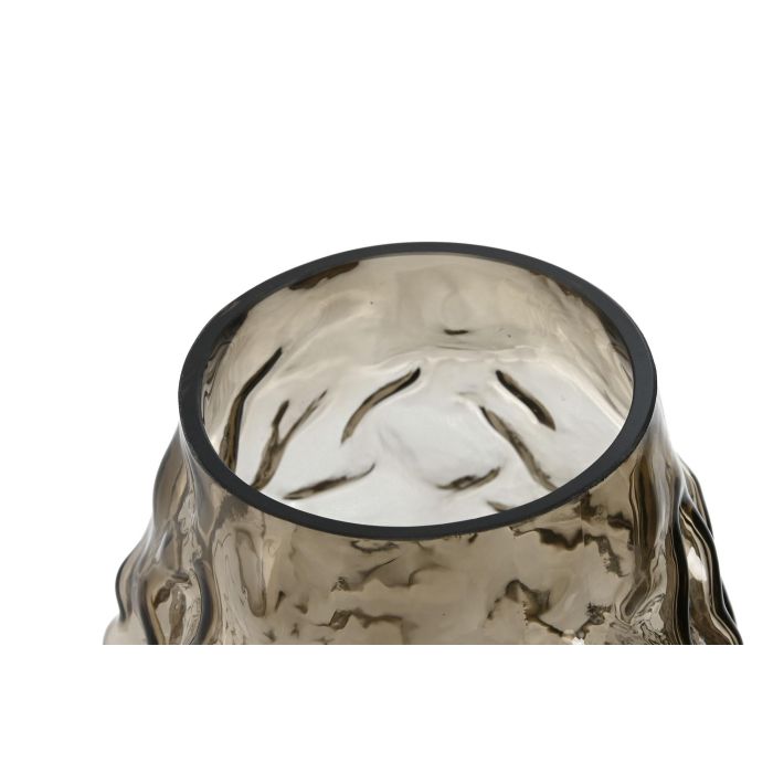 DKD Home Decor Jarrón Moderno de Cristal Marrón Oscuro para Decoración del Hogar 17x17x30 cm DKD Home Decor Jarrón Moderno de Cristal Marrón Oscuro para Decoración del Hogar 17x17x30 cm