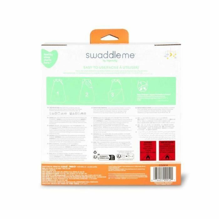 Ingenuity ING0074451999121 Saco de dormir gris ratón, TOG 2.5, 3-18 meses, certificado Oeko-Tex 2