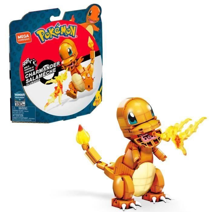 MEGA CONSTRUX Pokémon Salameche para construir - 180 piezas