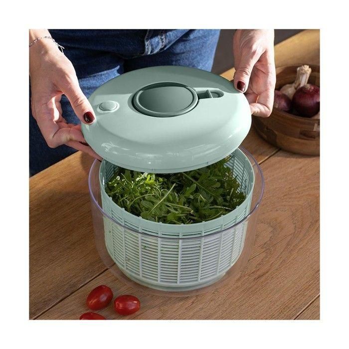 Livoo MEN434 Centrifugadora de ensaladas con empujador 4,2 L - Cesta escurridora, apta lavavajillas 1