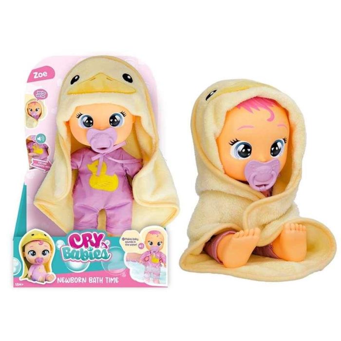 Muñeco Bebe Lloron Hora del Baño con Dana o Zoe 30 cm ¡cuando se mojan balbucean o lloran! incluye 2 accesorios - Modelos surtidos 2