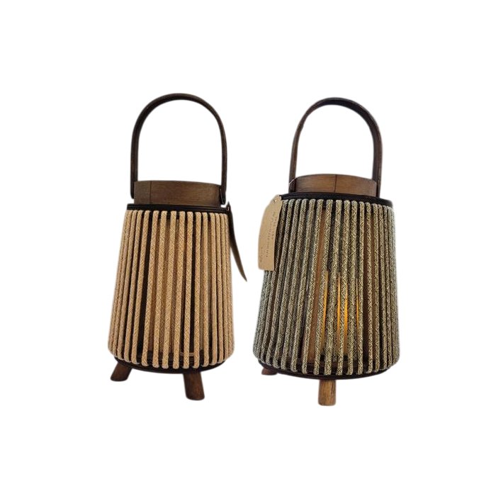 DKD Home Decor Portavela Colonial de Algodón y Cristal Beige Verde 17 x 23.5 x 13 cm (4 Unidades)