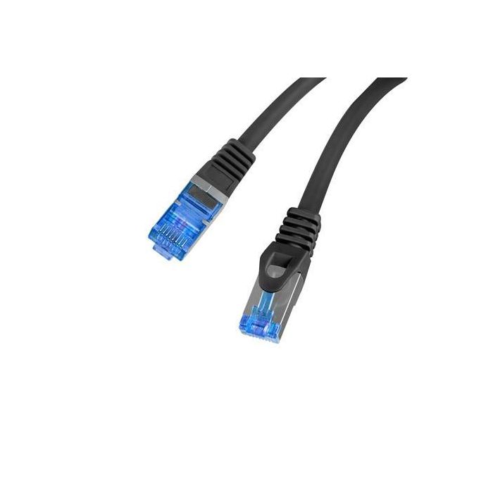 Lanberg Latiguillo de Red Cat.6A S/FTP 25cm Negro LSZH CCA AWG26 - Cable para 10 Gigabit Ethernet y entornos de alta interferencia 2