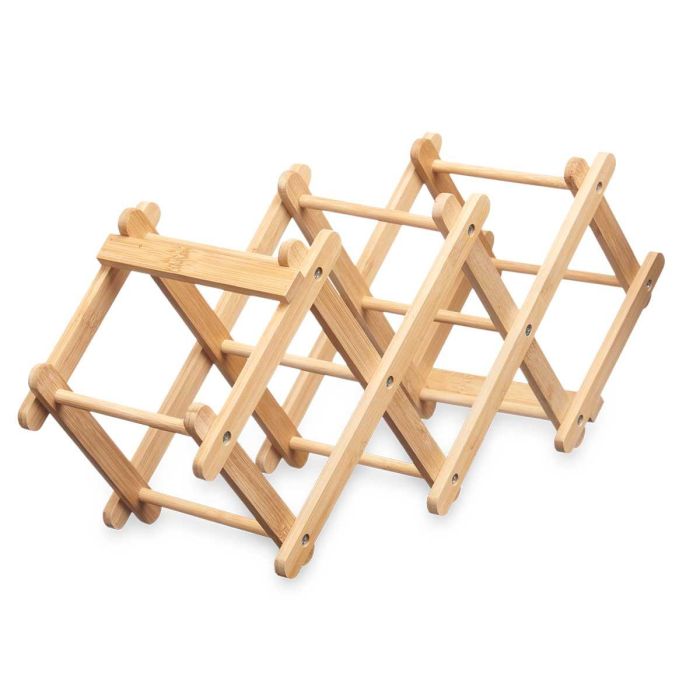 Botellero Bambu Plegable Kinvara 29X8CM (6 Unidades) 1 Botellero Bambu Plegable Kinvara 29X8CM (6 Unidades) 1