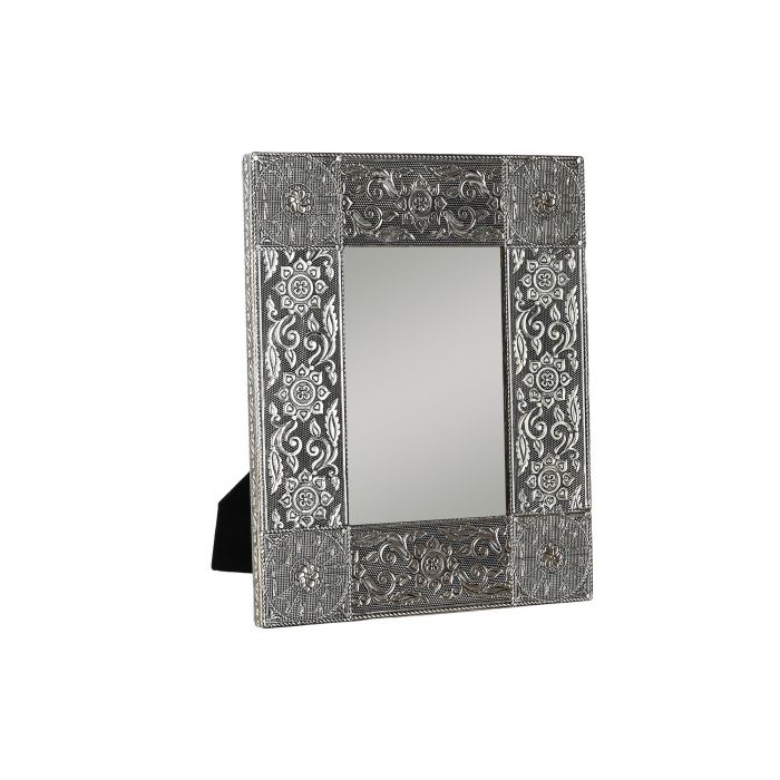DKD Home Decor Marco de Fotos Decorativo para Fotos 20x25 cm con Diseño Indio Yoga, Color Champán, Hecho de Madera y Aluminio