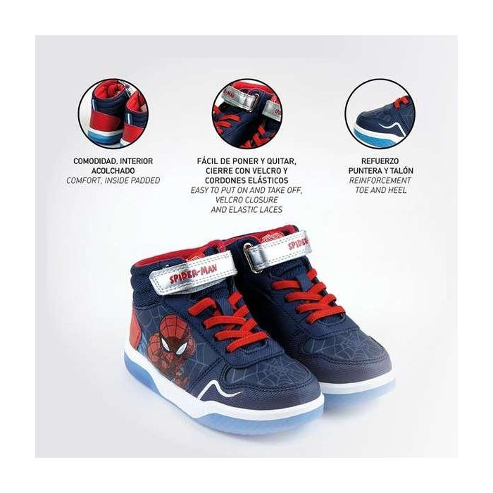 Deportiva suela pvc con luces spiderman t028 4 Deportiva suela pvc con luces spiderman t028 4