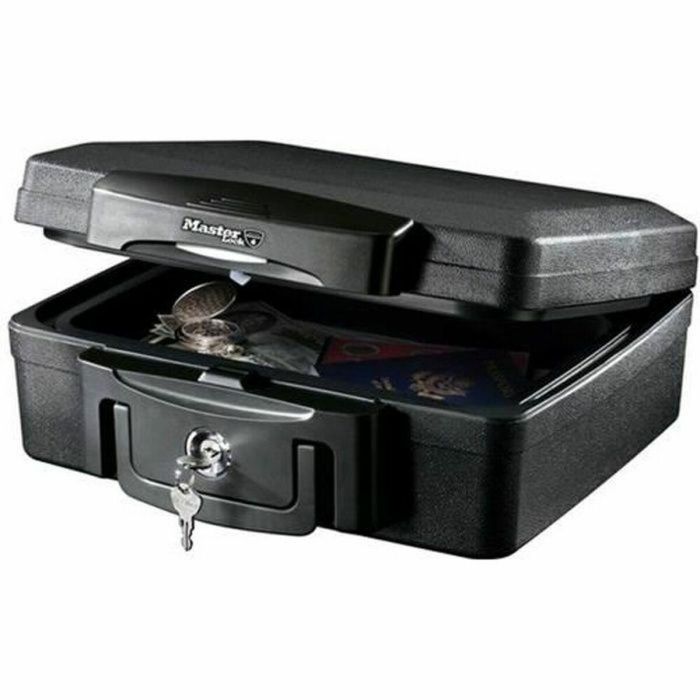 Master Lock Caja Fuerte Ignífuga e Impermeable 4,9L - Protección 30 Minutos Fuego Documentos y Medios Digitales con Llave