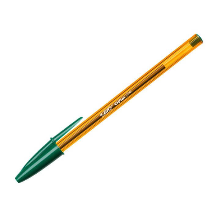 Bolígrafo Bic Cristal Fine Verde 0,3 mm 50 Piezas 2