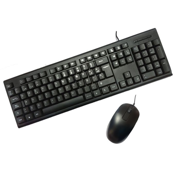 Teclado y Raton CoolBox HK 616 HM 81 Negro Espanol Qwerty Espanol Bixoto