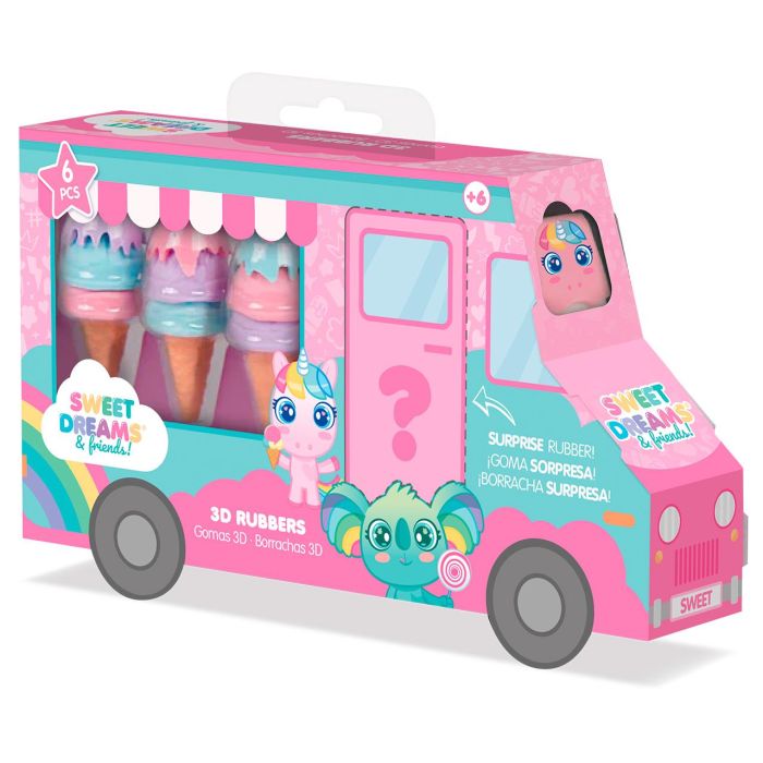 Set 6 Gomas De Borrar Sweet Dreams Kl11617 Kids Licensing