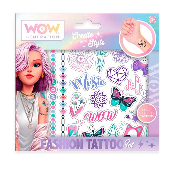 Tattoo Set+50 Tattoos Wow Generation Wow00114 Kids 1 Tattoo Set+50 Tattoos Wow Generation Wow00114 Kids 1