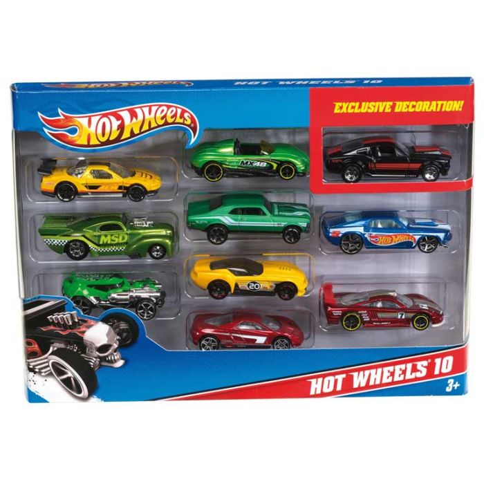 Pack 10 Vehiculos Hot Wheels 54886 Mattel 1