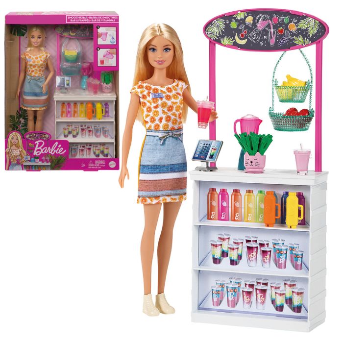 Muñeca Barbie Puesto De Smoothies Grn75 Mattel Muñeca Barbie Puesto De Smoothies Grn75 Mattel