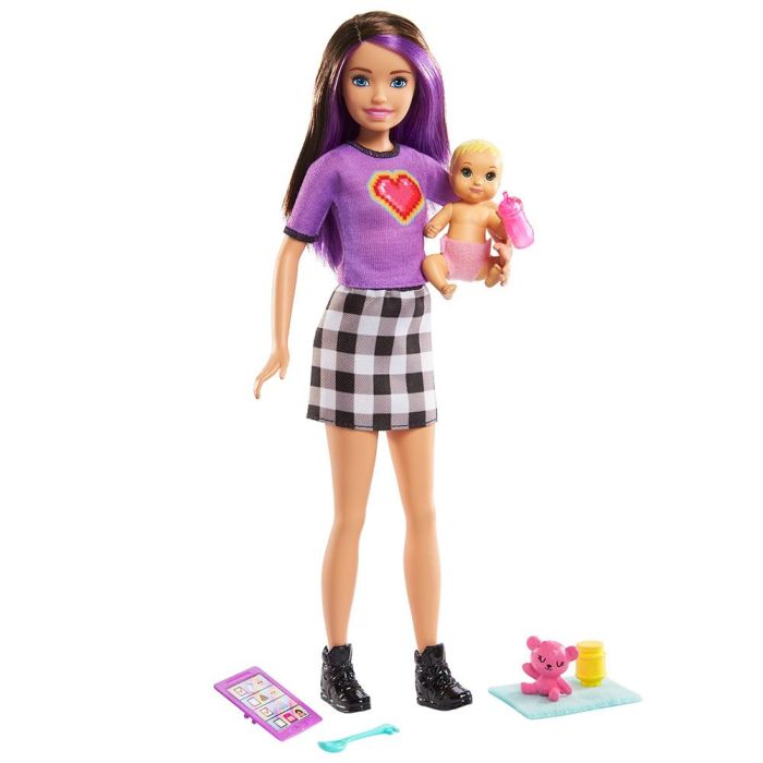 Muñeca Barbie Niñera Con Bebe Y Accesorios Grp10  Mattel 2