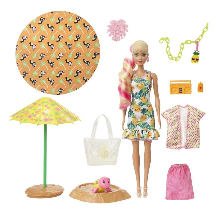 Muñeca Barbie Color Reveal Con Espuma Piña Gtn17 Mattel 1 Muñeca Barbie Color Reveal Con Espuma Piña Gtn17 Mattel 1