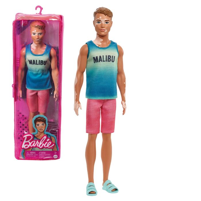 Muñeco Ken Fashionista Malibu Con Vitíligo Hbv26 Barbie Muñeco Ken Fashionista Malibu Con Vitíligo Hbv26 Barbie