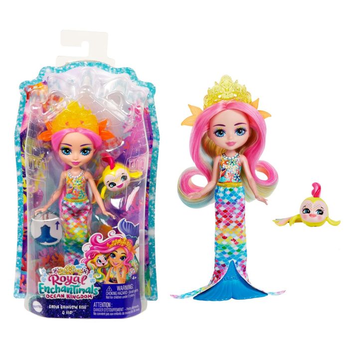 Muñeca Royal Enchantimals Rainey Rainbow Fish Hcf68 Mattel Muñeca Royal Enchantimals Rainey Rainbow Fish Hcf68 Mattel