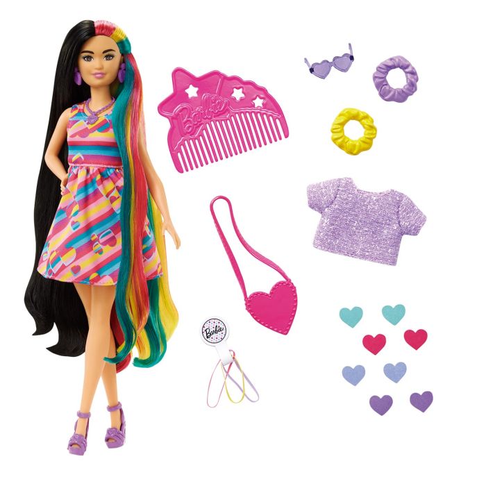 Muñeca Barbie Totally Hair-Pelo Extra. Corazon Hcm90 Mattel 1