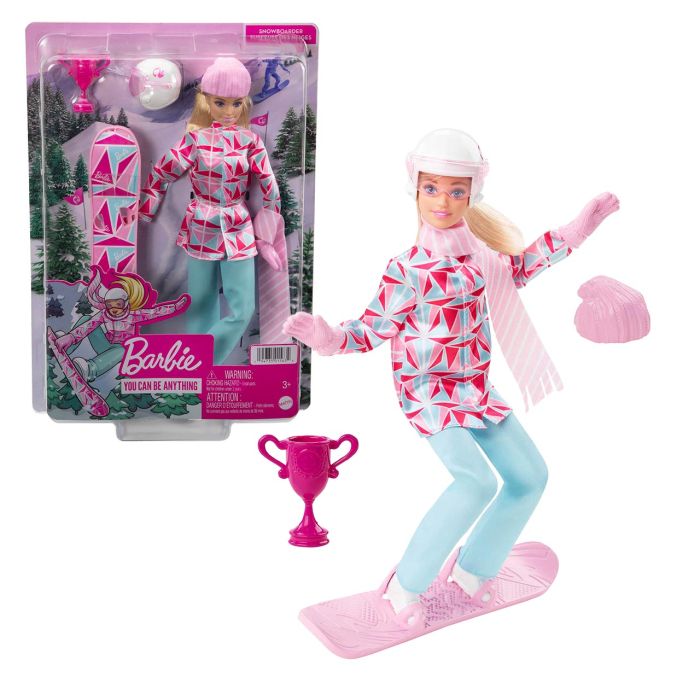 Barbie Deportista De Invierno Snowboard Hcn32 Mattel