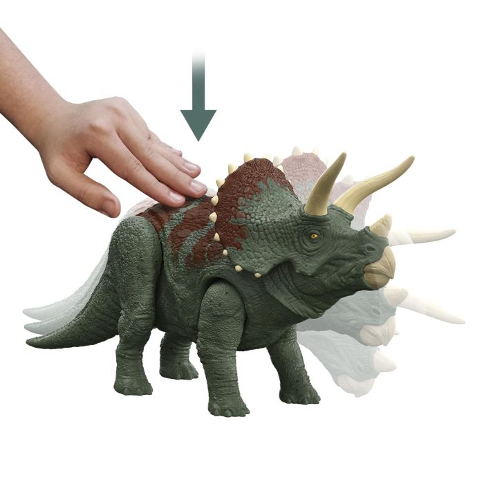 Dinosaurio Triceratops Ruge Y Golpea Jurassic World Hdx34 1