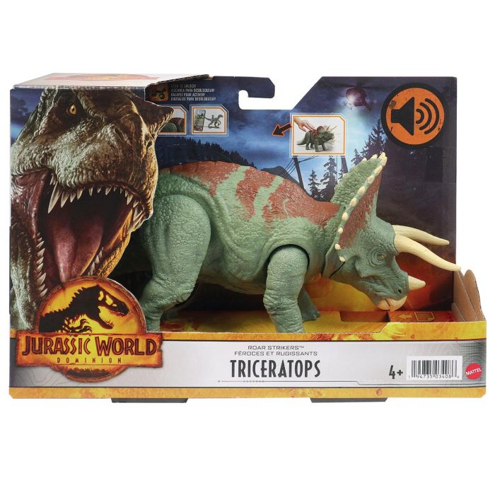 Dinosaurio Triceratops Ruge Y Golpea Jurassic World Hdx34 3