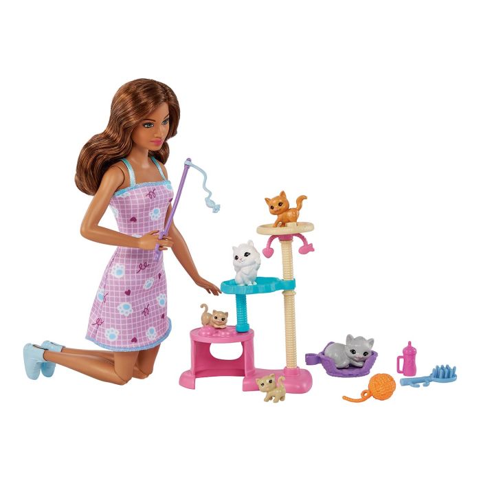 Muñeca Barbie Y Sus Gatitos Hhb70 Mattel