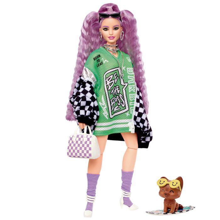 Muñeca Barbie Extra Chaqueta De Carreras Hhn10 Mattel 1
