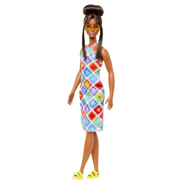 Muñeca Barbie Fashionista Vestido Crochet Hjt07 Mattel 1