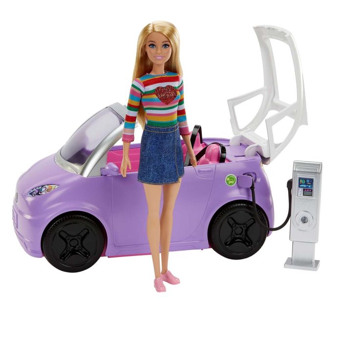 Muñeca Barbie Coche Eléctrico Hjv36 Mattel 1