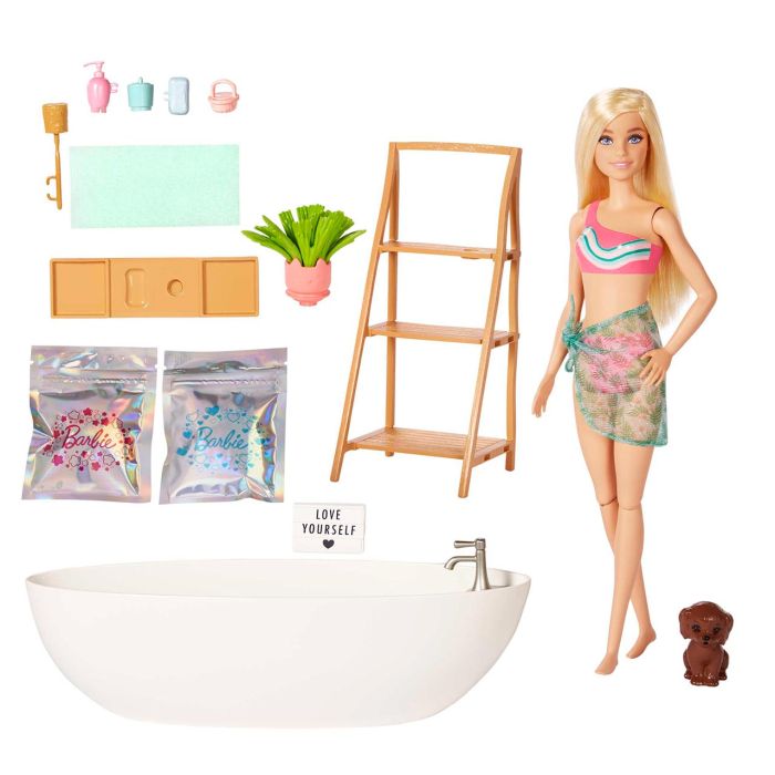 Muñeca Barbie Bienestar Rubia Con Bañera Hkt92 Mattel 1