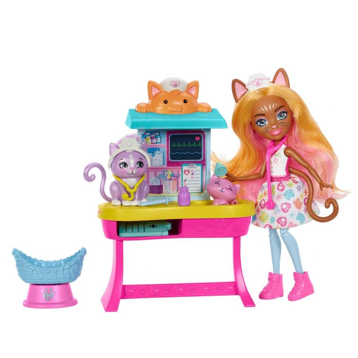 Muñeca Enchantimals City Clínica De Carlin Cat Hlh22 1 Muñeca Enchantimals City Clínica De Carlin Cat Hlh22 1