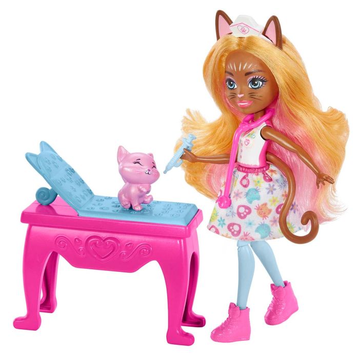 Muñeca Enchantimals City Clínica De Carlin Cat Hlh22 2 Muñeca Enchantimals City Clínica De Carlin Cat Hlh22 2