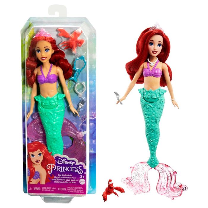 Muñeca Princesa Disney Ariel C/Accesorios Hlw35 Mattel Muñeca Princesa Disney Ariel C/Accesorios Hlw35 Mattel
