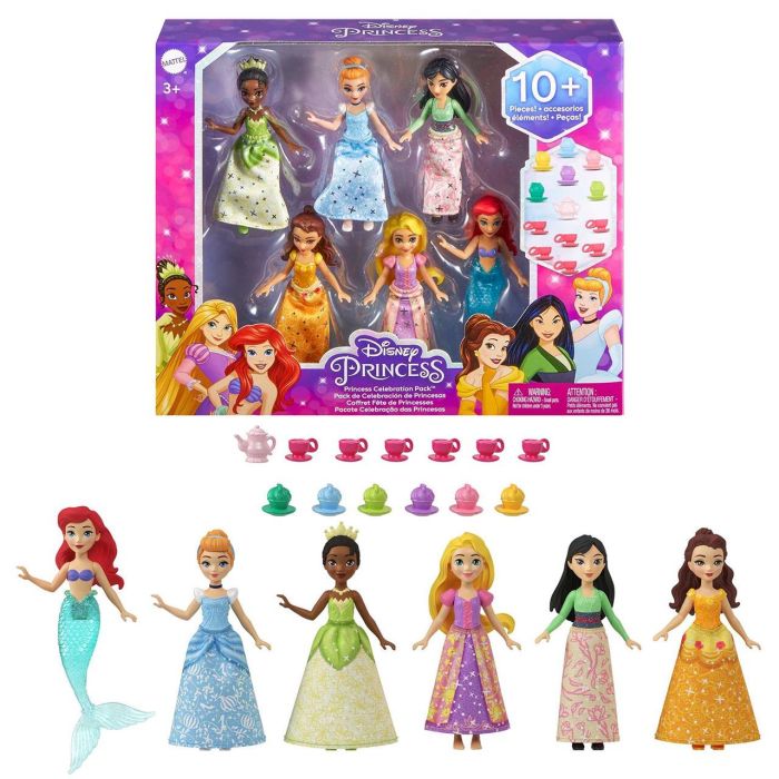 Muñecas Mini Fiesta Del Té Hlw91 Disney Princess