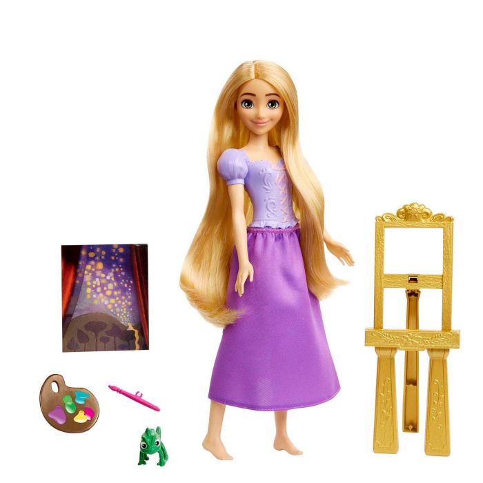 Muñeca Princesa Disney Rapunzel C/Accesorios Hnd68 Mattel 1