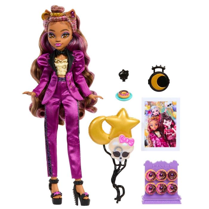 Monster High Clawdeen Wolf Monster Ball Party Dress Hnf69 1