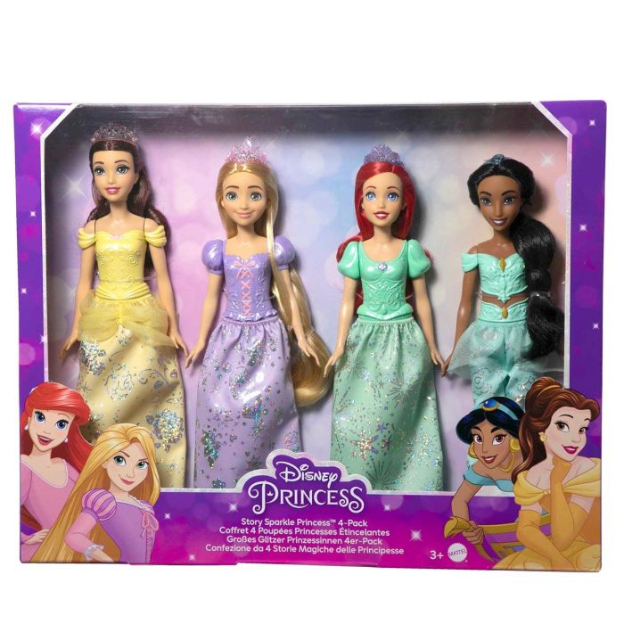 Pack 4 Muñecas Princesas De Moda Hnx09 Disney Princess 1