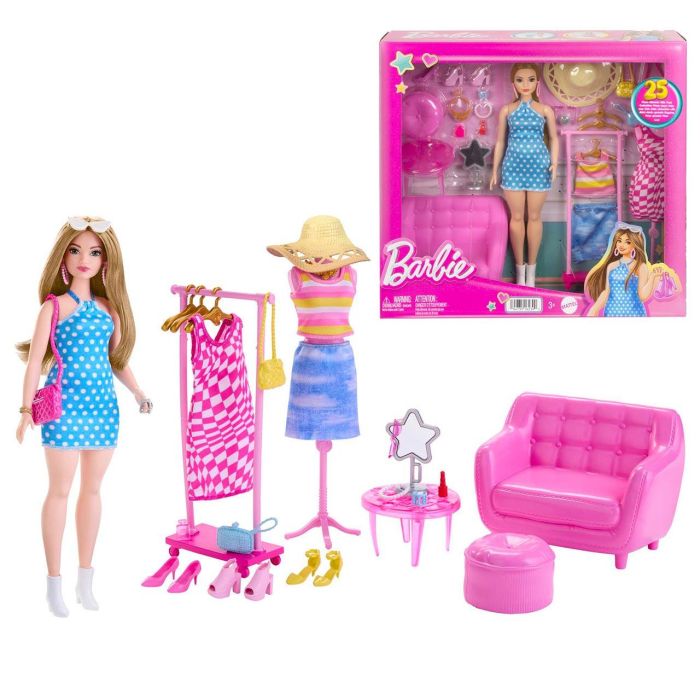 Muñeca Barbie Estilista Con Armario Hpl78 Mattel