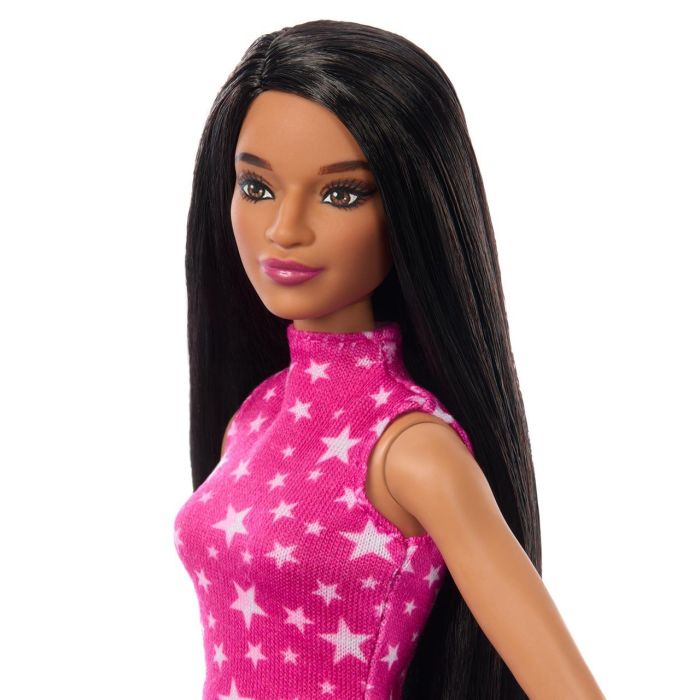 Muñeca Barbie Fashionista Vestido Rock Rosa Hrh13 Mattel 2