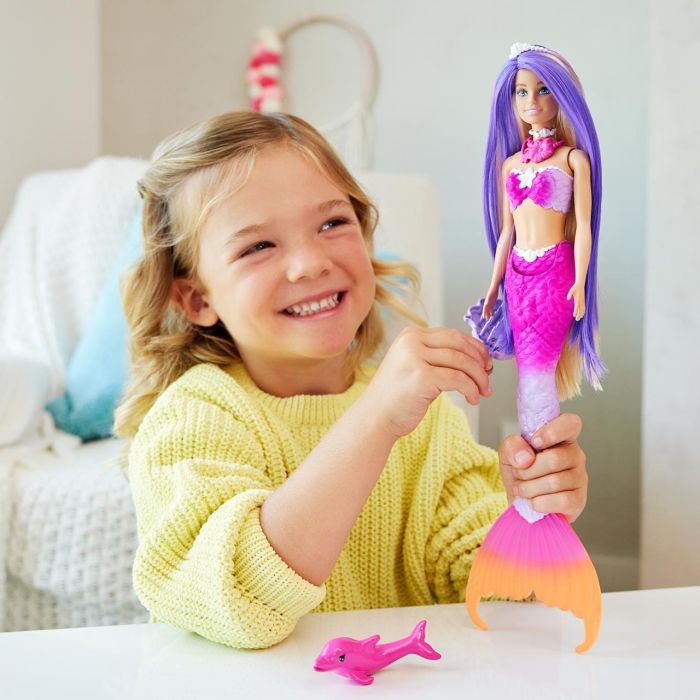 Muñeca Barbie Malibú Sirena Cambia De Color Hrp97 Mattel 4